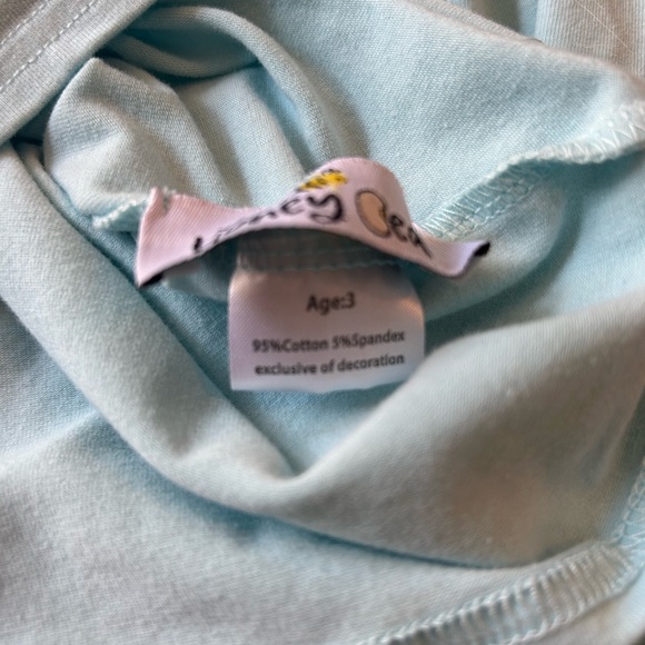 Toddler Baby Blue Appliqué Embroidered Helicopter Long Sleeve 3T - Picture 4 of 4